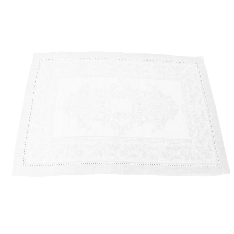French Home Linen Set of 6 Arboretum Placemats - White