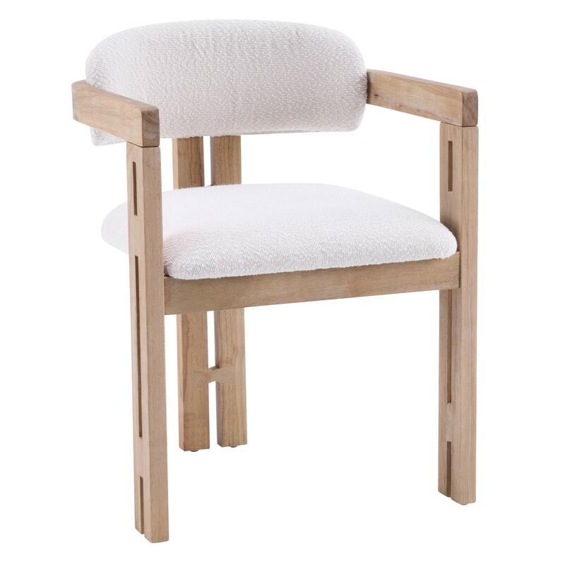 Christopher Knight Home - Modern Wooden Upholstered Dining Chair with Round Back