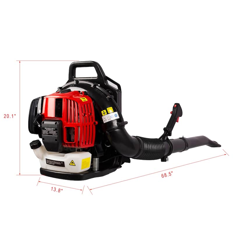 Gas Leaf Blower 52cc-2 Cycle with extension tube Backpack Blower - 68.5"L