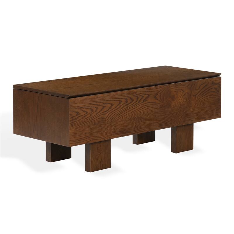SAFAVIEH Couture Sherianya Wood Storage Bench - 50"W x 18"D x 18"H