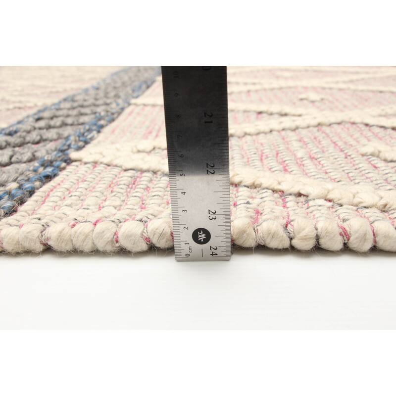 ECARPETGALLERY Braid weave Sienna Cream Wool Rug - 6'2 x 9'1