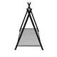 preview thumbnail 11 of 9, Black Twin Size Metal House Tent Floor Play Bed with Slat for Kids, Girls and Boys