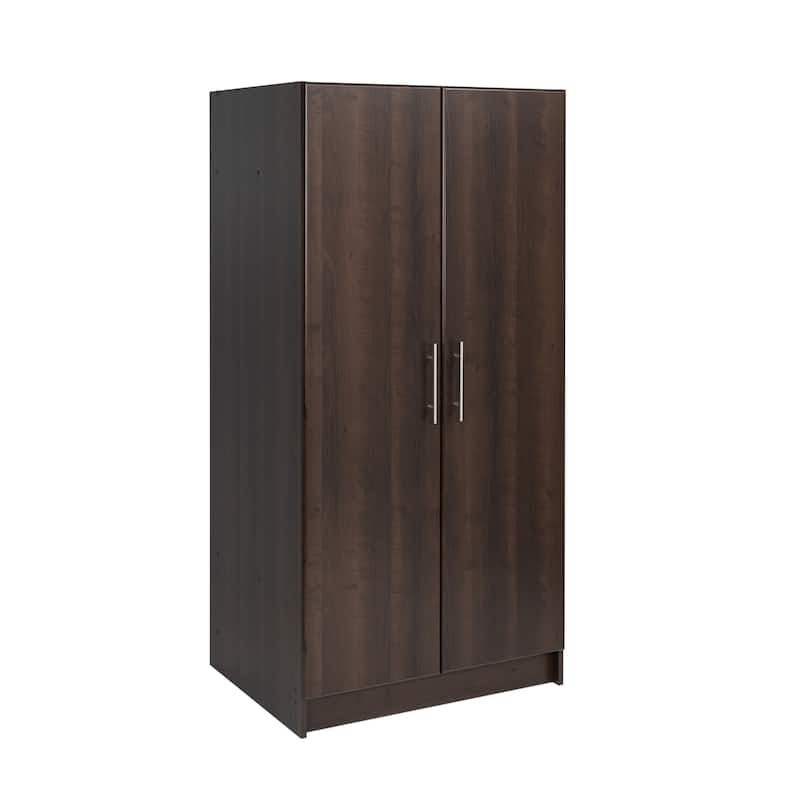 Prepac Elite Armoire Wardrobe Closet Cabinet with Hanging Rail - Espresso