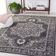 preview thumbnail 2 of 9, SAFAVIEH Pyramid Akhila Traditional Oriental Rug 6'7" Square - Charcoal/Ivory - Square