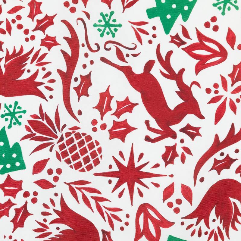 Reindeer and Doves Rectangular Christmas Table Runner - 72"