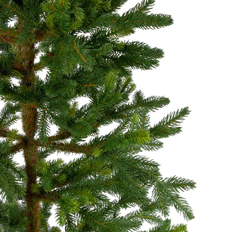 6' Noble Pine Slim Artificial Christmas Tree in Terracotta Pot - Unlit