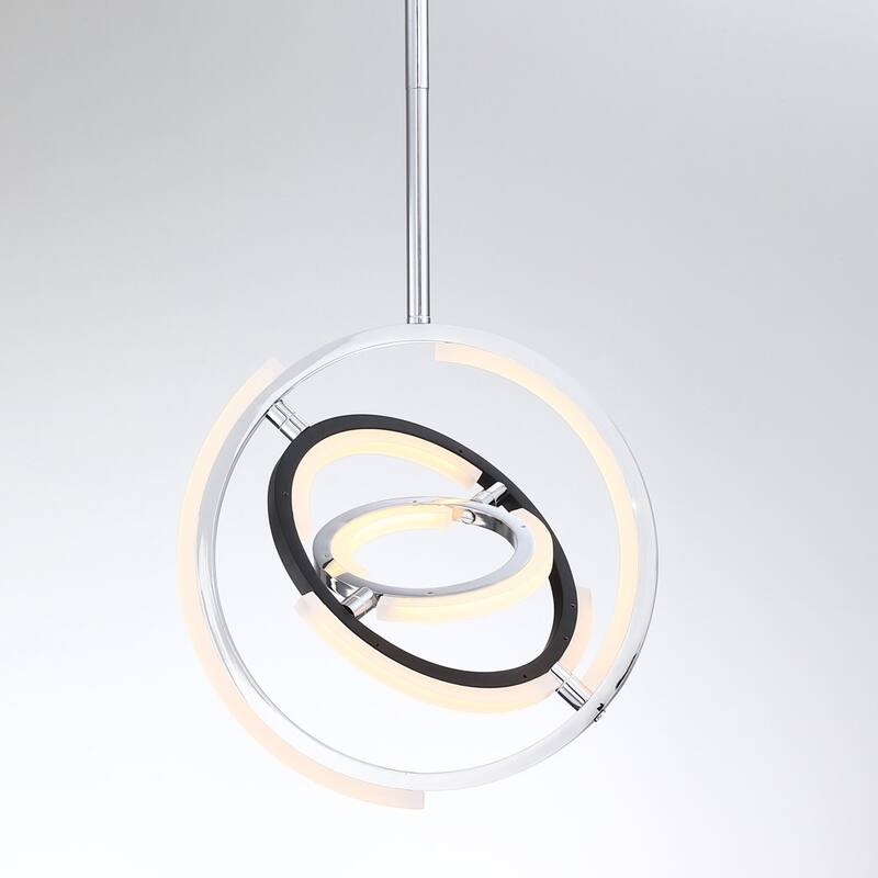 Trilogy Collection Integrated LED 13 in. Pendant, Polished Nickel - Medium