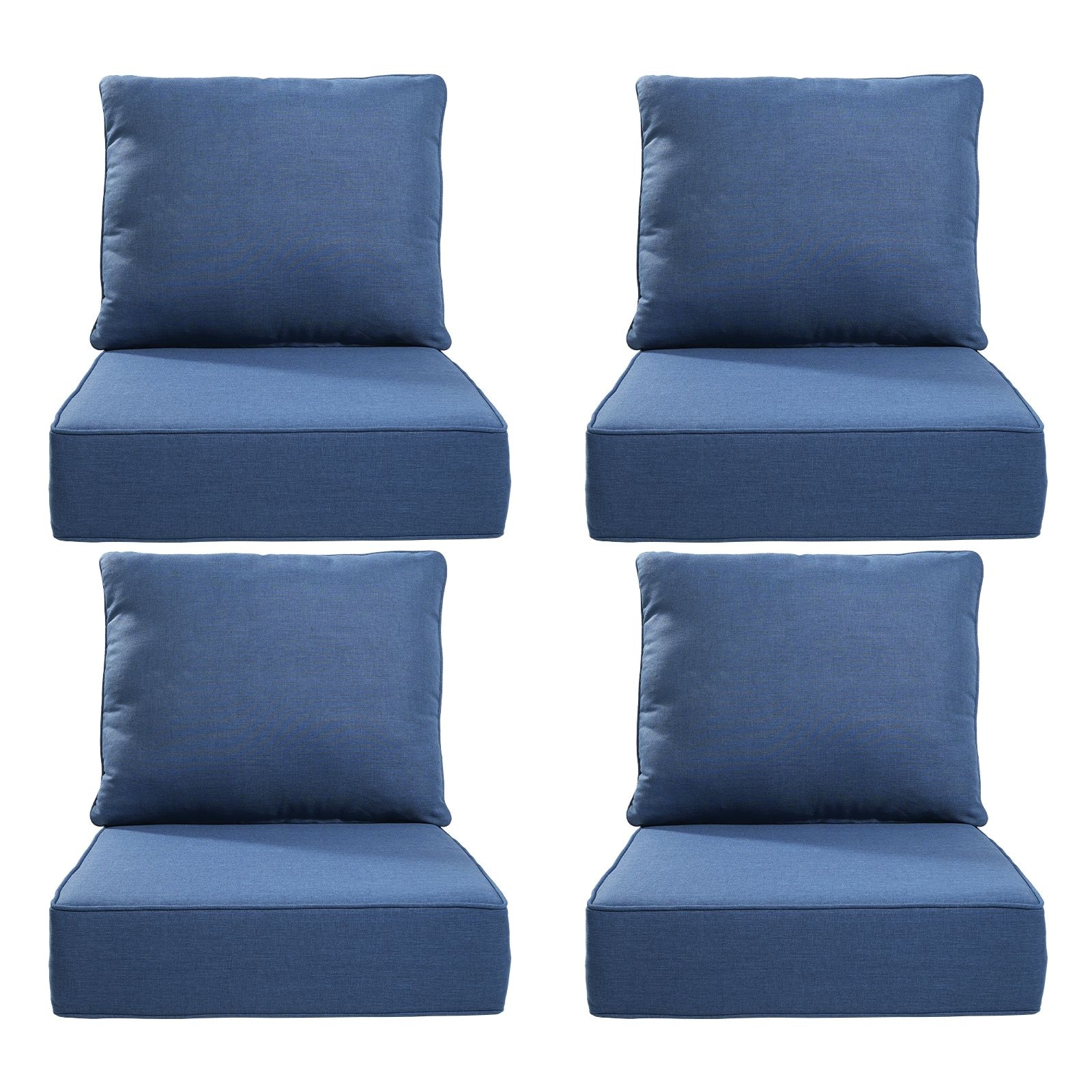 Gymojoy 6-Inch Thick Outdoor Deep Seating Cushion Set, 22"/24" Wide Options, Waterproof & Fade Resistant for Patio Furniture