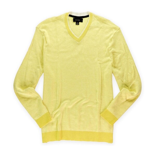 yellow knit sweater mens