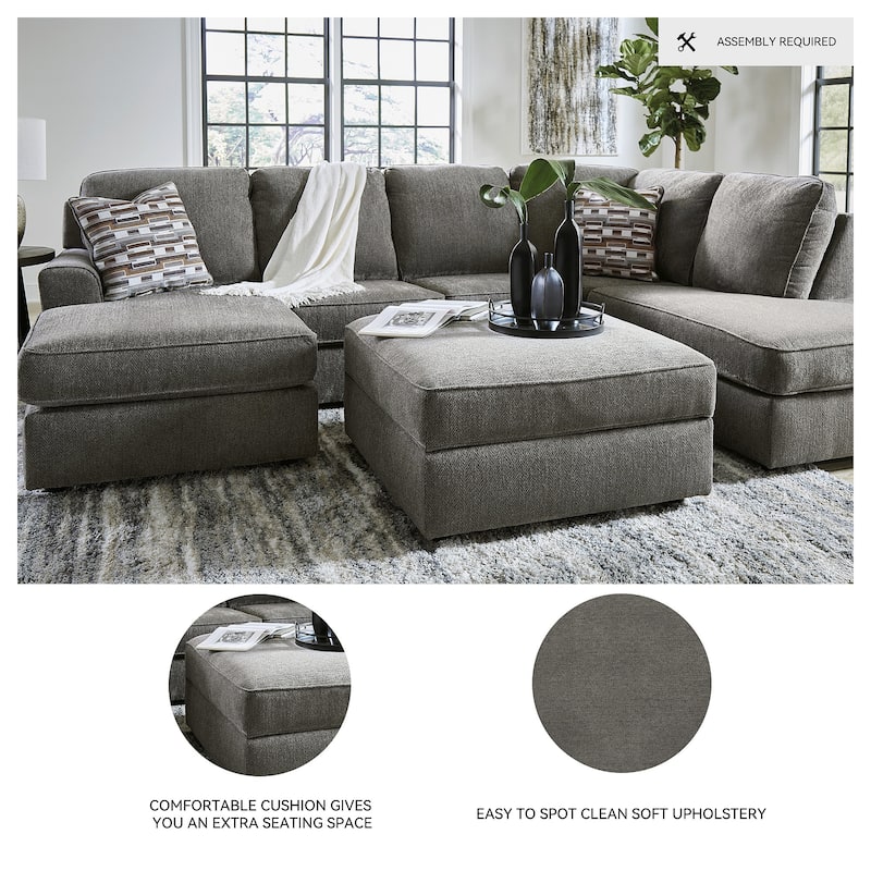 Signature Design by Ashley O'Phannon Gray Storage Ottoman