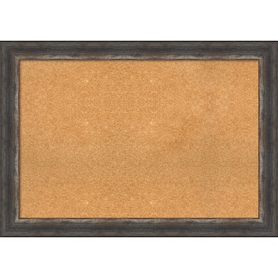 Bark Rustic Framed Cork Bulletin Memo Board
