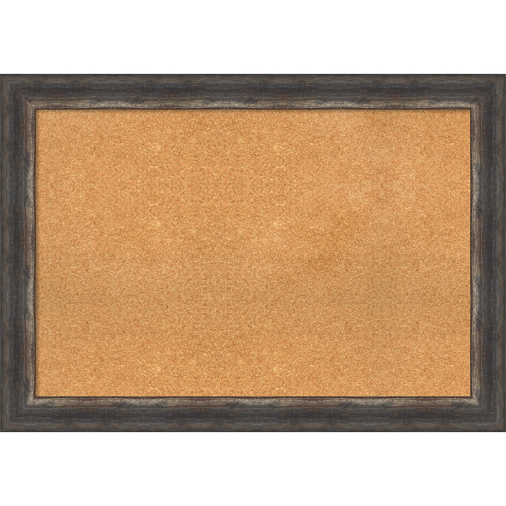 Bark Rustic Framed Cork Bulletin Memo Board