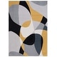 preview thumbnail 24 of 39, SAFAVIEH Odyssey Zulfiye Mid-Century Modern Rug 4' x 6' - Grey/Gold Black - Rectangle