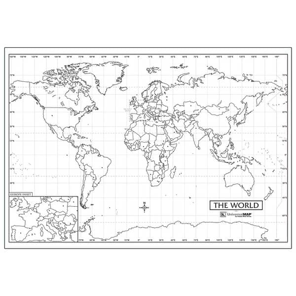 world outline map for school use