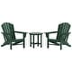 preview thumbnail 28 of 96, Altura Classic Outdoor Eco-Friendly All Weather Adirondack Chairs with Side Table (3-Piece Set)