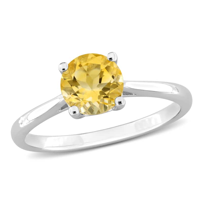 Miadora 1 1/4ct TGW Citrine Solitaire Ring Sterling Silver