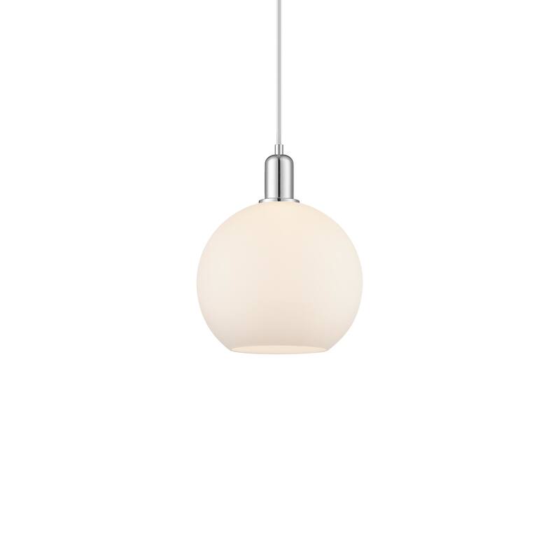 Innovations Lighting 716-1P-13-10 Athens Pendant Athens 10" Wide Mini - Polished Chrome / Matte White