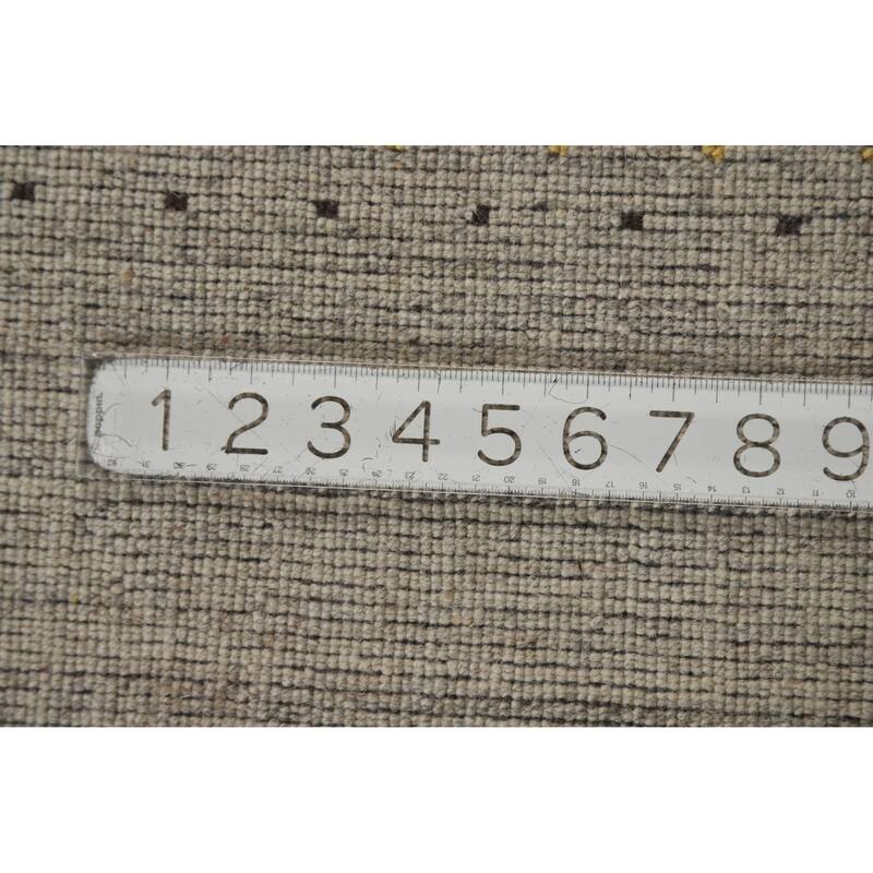 Hand Knotted Oriental 100% Wool Carpet Tribal Tribal Greys & Charcoal Gabbeh Area Rug - 9' 9'' X 8' 0''