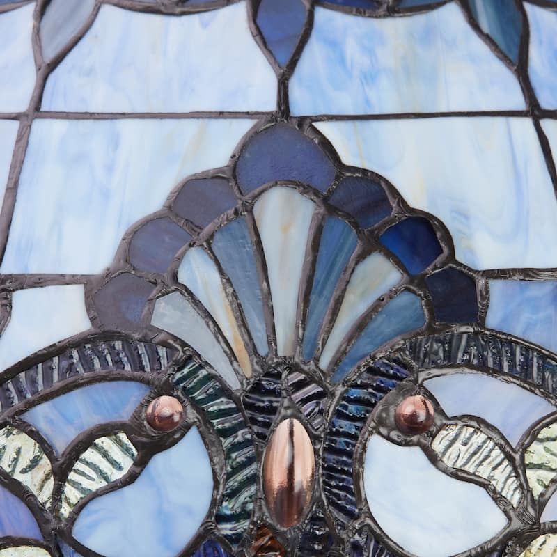 River of Goods Allistar Stained Glass and Resin 3-light 64-inch High Downlight Floor Lamp - 20"L x 20"W x 64"H