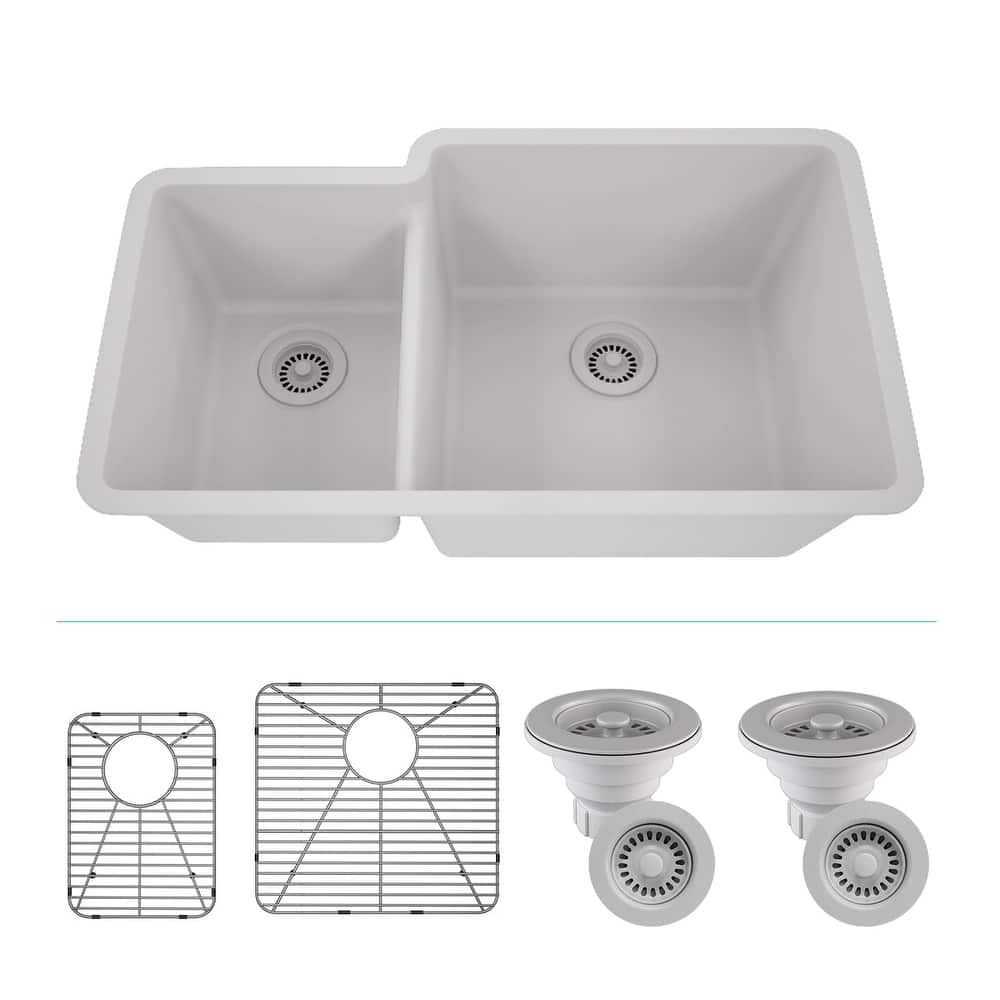 Lexicon Platinum Quartz 40/60 Double Bowl Kitchen Sink
