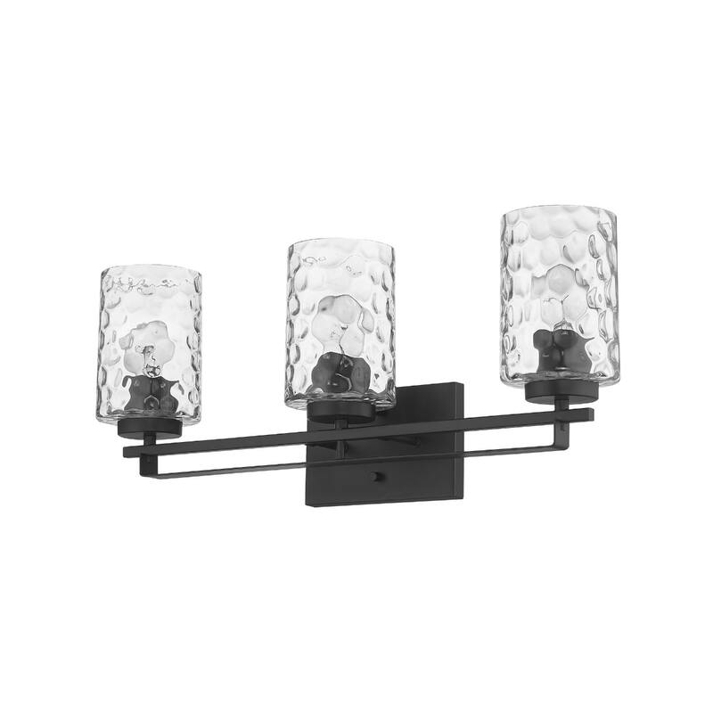 120 Voltage Transitional Flush Mount Vanity Light with Clear Glass Shade and Dimmable Hardwired Fixture