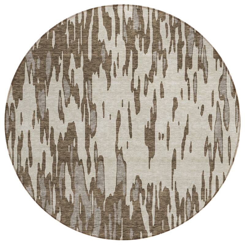 HomeRoots Abstract Transitional Rectangle Outdoor Rug