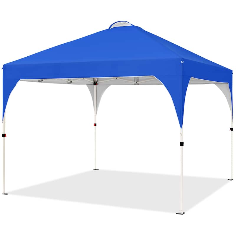 Yaheetech 10x10ft Outdoor Pop-Up Canopy Tent with Stakes Sandbags - Blue