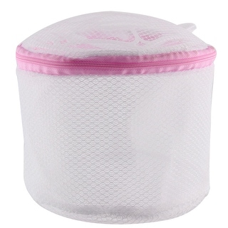 Laundry Zip up Lingerie Socks Underwear Washing Basket Bag White Pink ...