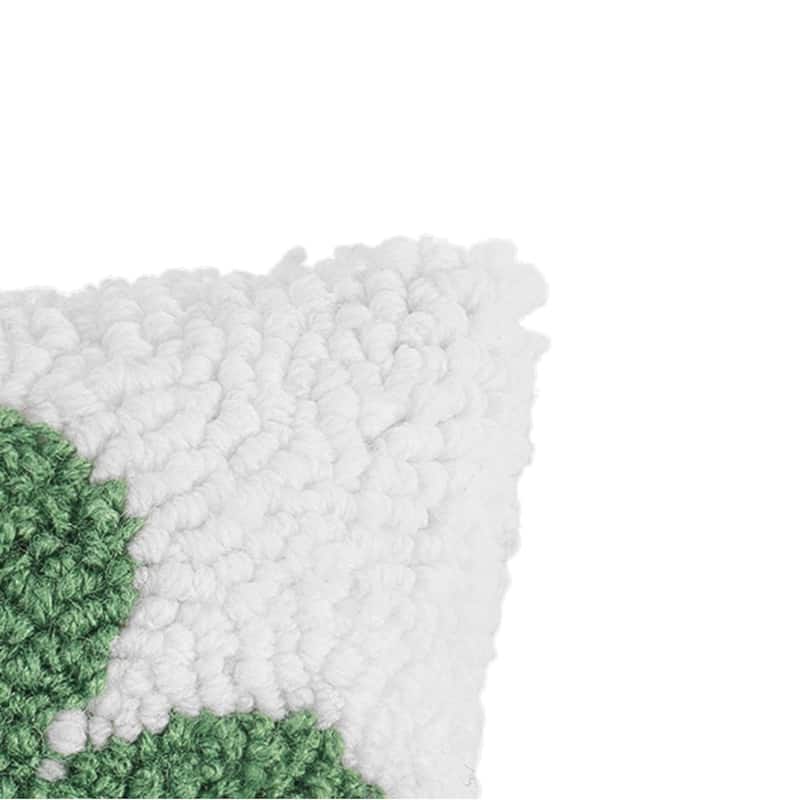 8" x 8" Shamrock St. Patrick's Hooked Petite Pillow