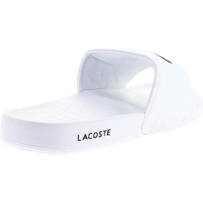 lacoste white slides