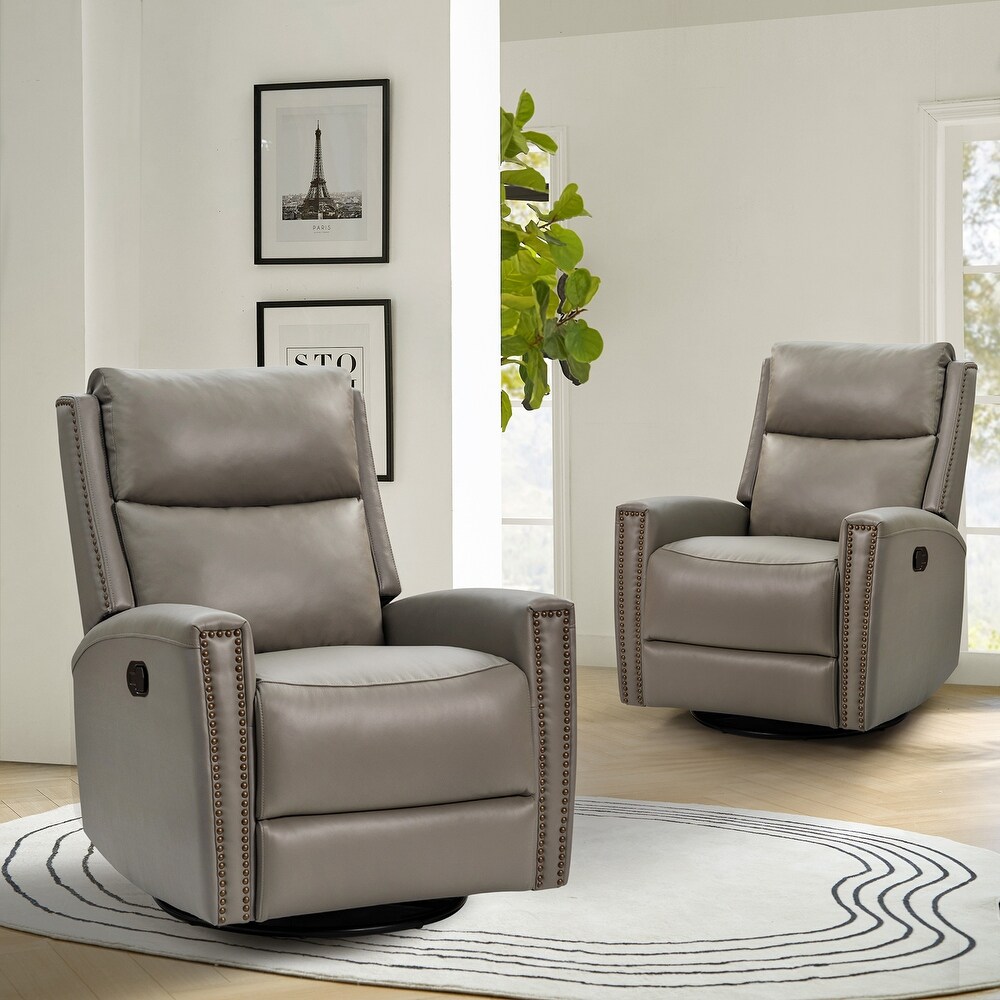 White genuine store leather recliner