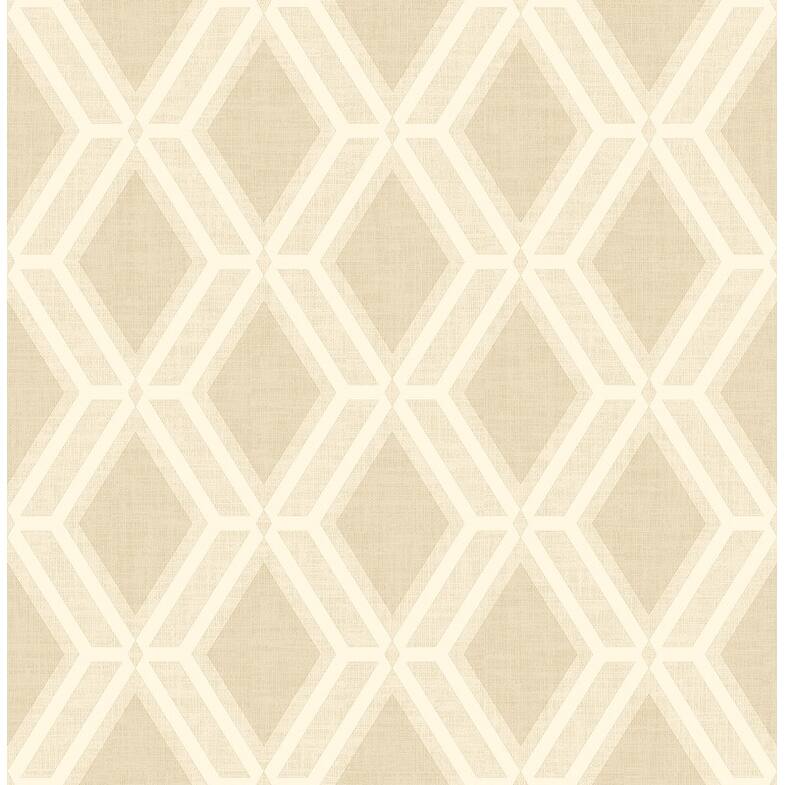 Advantage Mersenne Beige Geometric Wallpaper