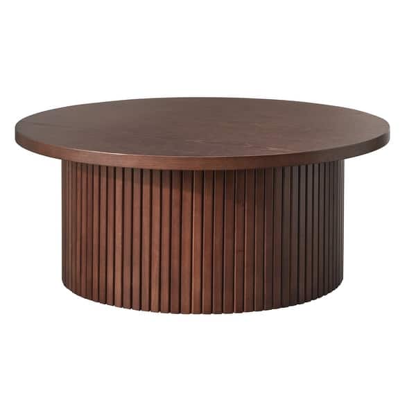 Lifestorey Kendrick Fluted Low Profile Coffee Table