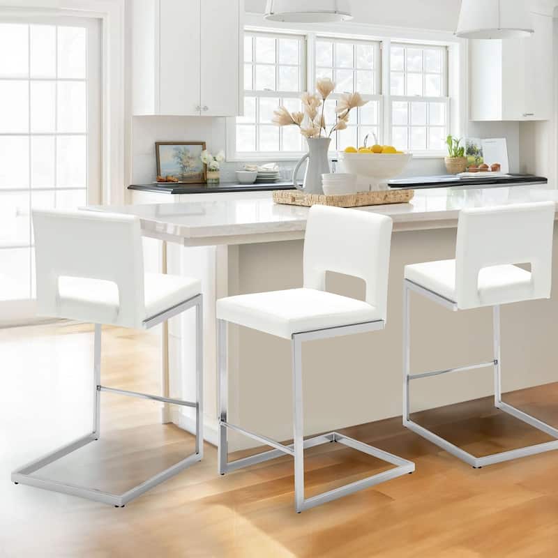26" Counter Height Bar Stools Set of 2/3 with Metal Frame - 18"W x 23"D x 37.6"H