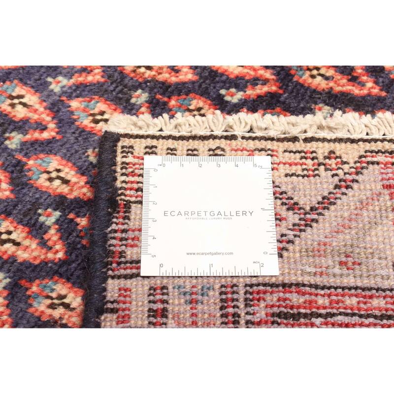 ECARPETGALLERY Hand-knotted Andelz Dark Navy Wool Rug - 3'10 x 6'6