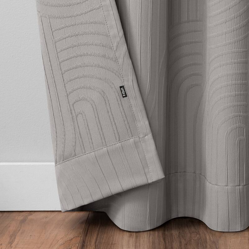 Umbra Ulysses Wave Geometric Light Filtering Grommet Curtain Panel