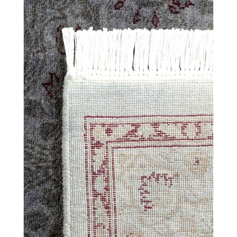 Overton Hand Knotted Wool Vintage Inspired Modern Contemporary Overdyed Gray Area Rug - 3' 1" x 5' 4"