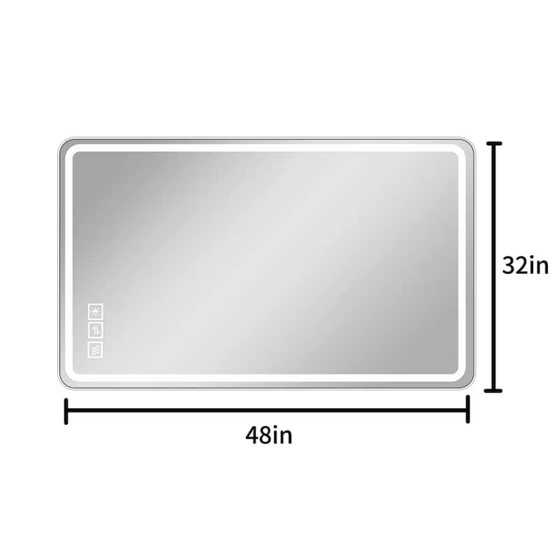 48"*32" Bathroom Mirror w/Led Lights,Anti-Fog Lighted Vanity Mirrors