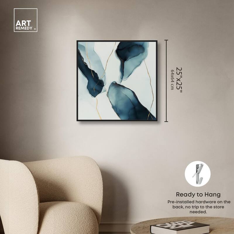Cerulean Flow II Canvas by Art Remedy