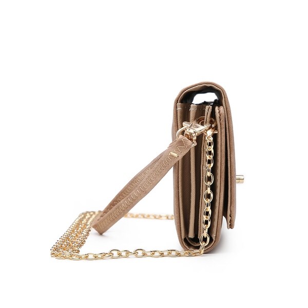 Wristlet with shoulder strap clearance