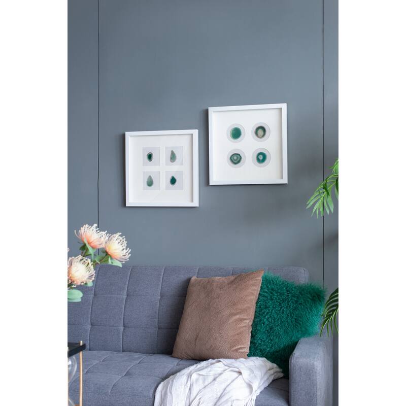 S/2 15.57x1.2x15.7" Shadow Box Wall Décor