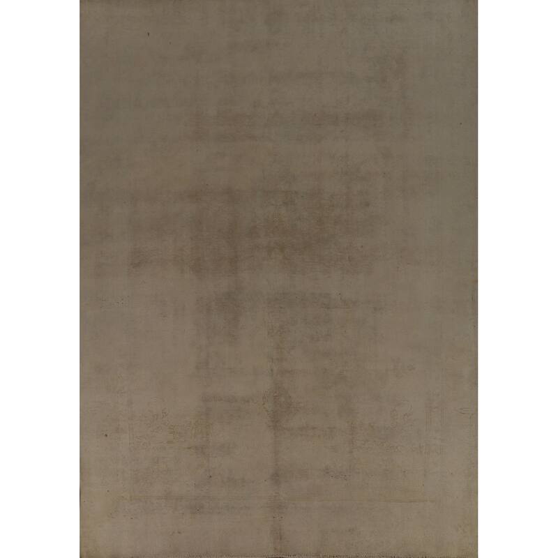 Distressed Tabriz Persian Vintage Area Rug Hand-Knotted Wool Carpet - 8'9" x 11'4"