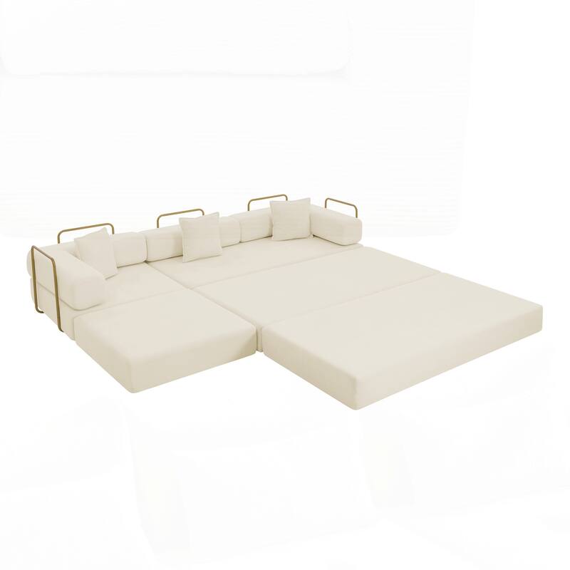 Modular Sectional Sofa with L-Shape Chaise, Boneless Cloud Couch with Deep Seat