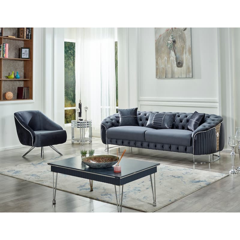 Lucca Comfortable Modern 2 seat Love Seat