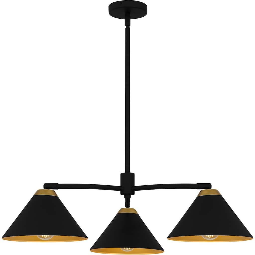 Matte Black Chandelier from the Alscott Collection