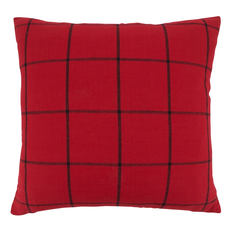 Large Plaid Design Pillow