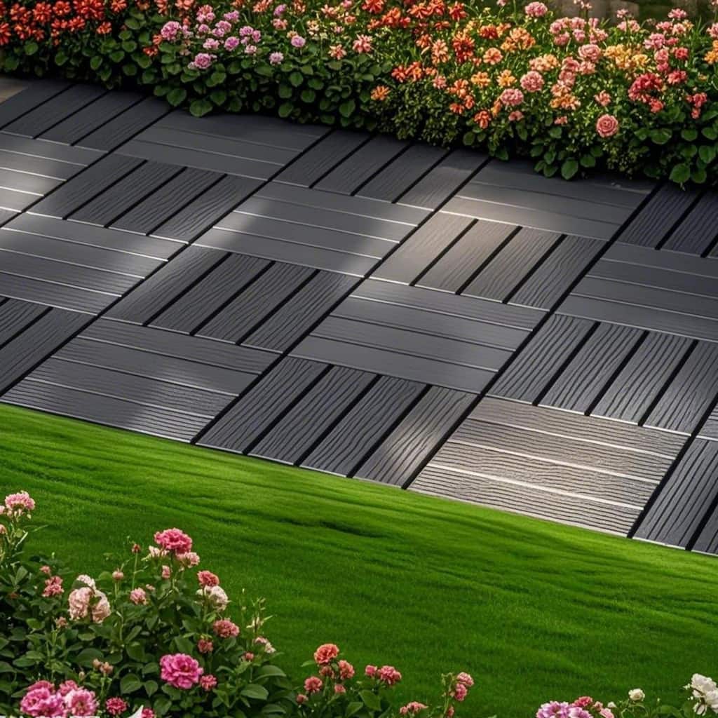 44-Pack 12"x12" Waterproof Tile Flooring - Ideal for Indoor and Outdoor Patios, Poolsides, Balconies and Backyards