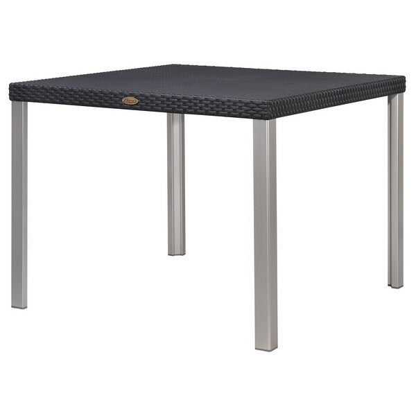 square rattan dining table