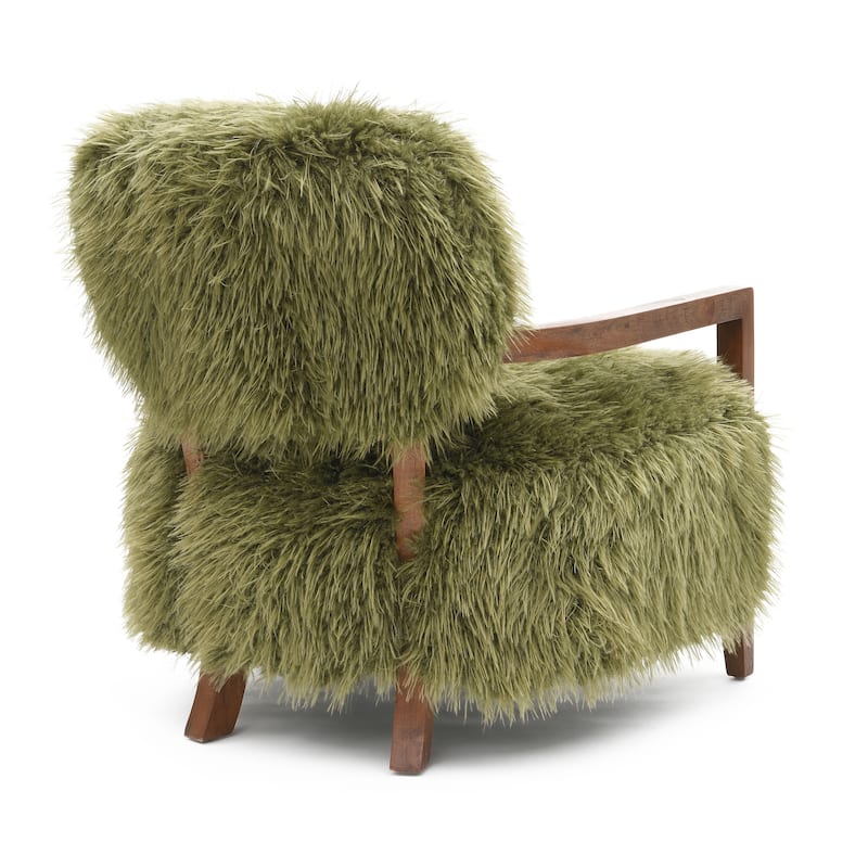 Furniture of America Lumir Modern 28-inch Faux Fur Accent Arm Chair