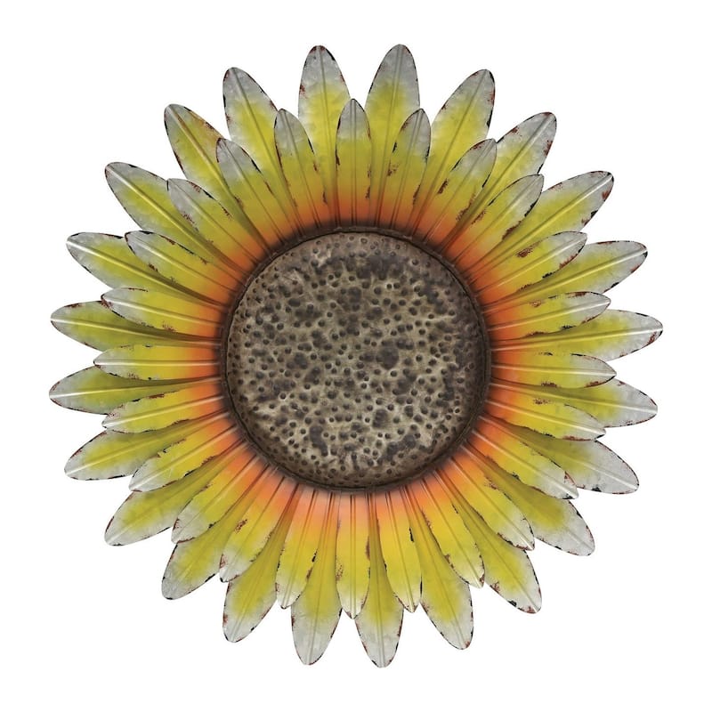 Galvanized Sunflower Wall Decor